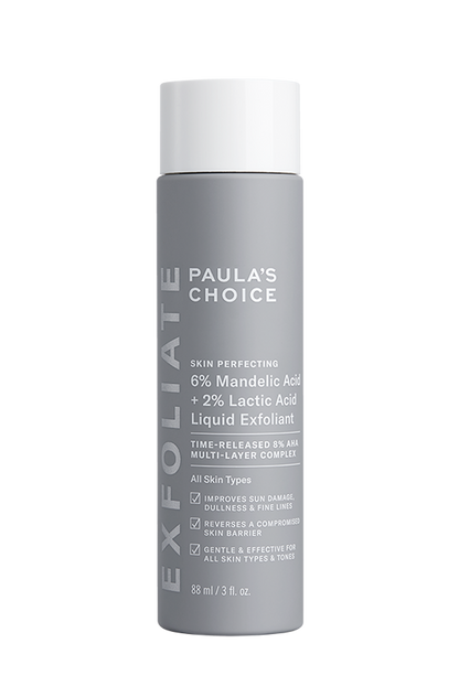 🎁 Skin Perfecting 6% Mandelic + 2% Lactic Acid AHA Liquid Exfoliant - Ексфолиант 6% Манделова + 2% Млечна Киселина (100% off)
