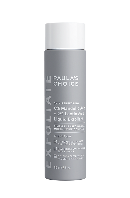 🎁 Skin Perfecting 6% Mandelic + 2% Lactic Acid AHA Liquid Exfoliant - Ексфолиант 6% Манделова + 2% Млечна Киселина (100% off)