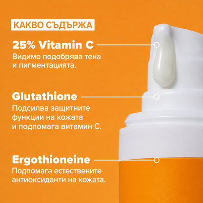 25% Vitamin C + Glutathione Clinical Serum - Серум Против Петна и Бръчки