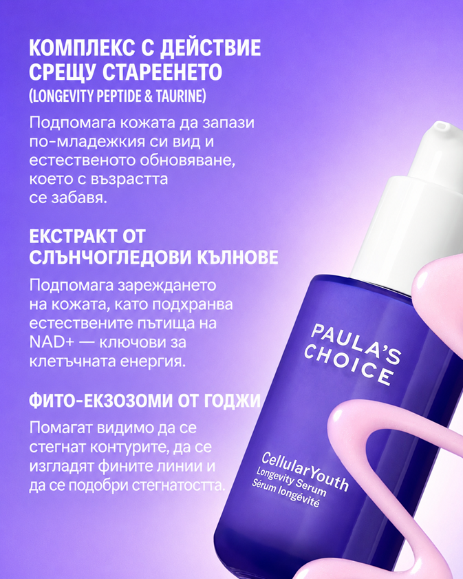 CellularYouth™ Age-Disrupting Longevity Serum - Серум с NAD⁺ Поддържаща Технология