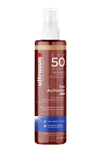Ultrasun Body Tan Activator Spray SPF50 - Спрей за Ускорено Потъмняване и Активация на Естествен Тен