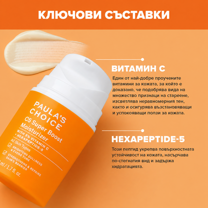 C5 Super Boost Moisturiser – Хидратиращ Крем с 5% Витамин C за Сияйна Кожа