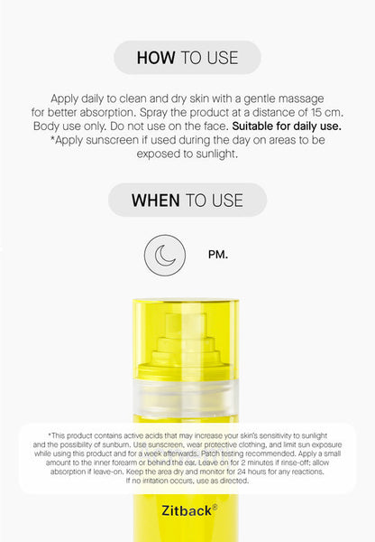Zitback® Спрей Против Акне по Тялото