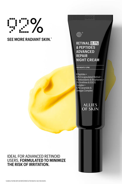 Retinal 0,10% and Peptides Repair Night Cream - Нощен Възстановяващ Крем с Пептиди и 0,1%  Ретинал