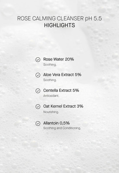 Rose Calming Cleanser - Успокояващо Почистване с 20% Розова Вода pH 5.5