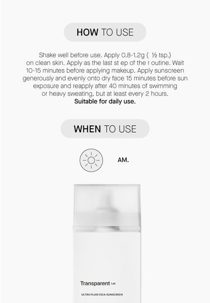 Ultra Fliud Cica Sunscreen SPF50 - Успокояващ Слънцезащитен Лосион с Центела // 100 мл.