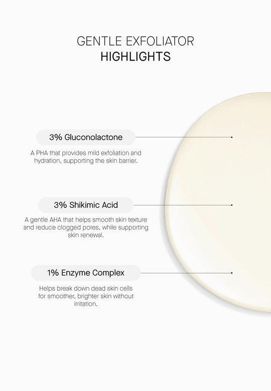 Gentle Exfoliator - Нежен Обновяващ Пилинг 3% PHA + 3% Шикимова Киселина + 1% Ензимен Комплекс