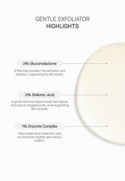 Gentle Exfoliator - Нежен Обновяващ Пилинг 3% PHA + 3% Шикимова Киселина + 1% Ензимен Комплекс