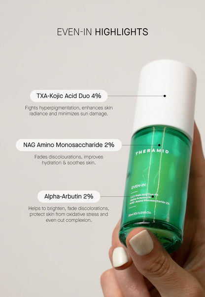 Even In - Терапия Против Пигментация с Транексамова Киселина, Алфа Арбутин и Коджик Киселина