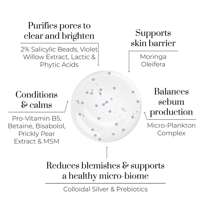 Violet Water Clearing Cleanser - BHA Измивен Гел за Проблемна Кожа