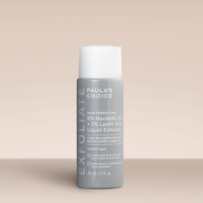 🎁 Skin Perfecting 6% Mandelic + 2% Lactic Acid AHA Liquid Exfoliant - Ексфолиант 6% Манделова + 2% Млечна Киселина (100% off)